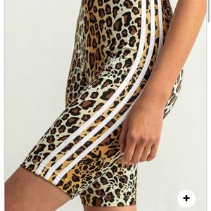Adidas leopard biker shorts